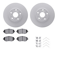 4512-75039 Geospec Brake Rotors w/5000 Advanced Brake Pads Kit & Hardware, 1993-2010 Lexus/Toyota/Scion, Position: Front