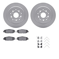 4512-75041 Geospec Brake Rotors w/5000 Advanced Brake Pads Kit & Hardware, 1993-2000 Lexus/Toyota/Scion, Position: Rear