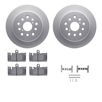 4512-75045 Geospec Brake Rotors w/5000 Advanced Brake Pads Kit & Hardware, 2001-2006 Lexus/Toyota/Scion, Position: Rear