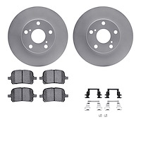 4512-76099 Geospec Brake Rotors w/5000 Advanced Brake Pads Kit & Hardware, 1997-2004 Lexus/Toyota/Scion, Position: Front