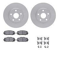 4512-76150 Geospec Brake Rotors w/5000 Advanced Brake Pads Kit & Hardware, 2010-2017 Lexus/Toyota/Scion, Position: Front