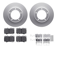 4512-76159 Geospec Brake Rotors w/5000 Advanced Brake Pads Kit & Hardware, 1998-2007 Lexus/Toyota/Scion, Position: Front