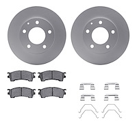 4512-80053 Geospec Brake Rotors w/5000 Advanced Brake Pads Kit & Hardware, 1993-1997 Ford/Lincoln/Mercury/Mazda, Position: Front