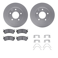 4512-80054 Geospec Brake Rotors w/5000 Advanced Brake Pads Kit & Hardware, 1998-2003 Ford/Lincoln/Mercury/Mazda, Position: Front