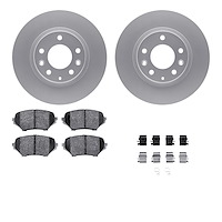 4512-80074 Geospec Brake Rotors w/5000 Advanced Brake Pads Kit & Hardware, 2006-2015 Ford/Lincoln/Mercury/Mazda, Position: Front