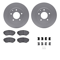 4512-80084 Geospec Brake Rotors w/5000 Advanced Brake Pads Kit & Hardware, 2000-2006 Ford/Lincoln/Mercury/Mazda, Position: Front