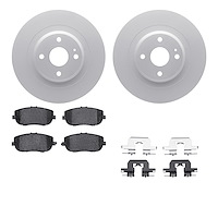 4512-80101 Geospec Brake Rotors w/5000 Advanced Brake Pads Kit & Hardware, Fits Select Multiple Makes/Models, Position: Rear