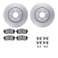 4512-80109 Geospec Brake Rotors w/5000 Advanced Brake Pads Kit & Hardware, 2018-2021 Ford/Lincoln/Mercury/Mazda, Position: Front