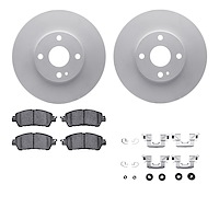 4512-91010 Geospec Brake Rotors w/5000 Advanced Brake Pads Kit & Hardware, 2016-2020 Multiple Makes/Models, Position: Front