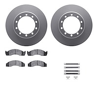 4512-99108 Geospec Brake Rotors w/5000 Advanced Brake Pads Kit & Hardware, 1988-1998 Ford/Lincoln/Mercury/Mazda, Position: Front
