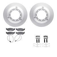 4512-99134 Geospec Brake Rotors w/5000 Advanced Brake Pads Kit & Hardware, 2017-2019 Ford/Lincoln/Mercury/Mazda, Position: Rear
