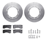 4512-99232 Geospec Brake Rotors w/5000 Advanced Brake Pads Kit & Hardware, Fits Select Multiple Makes/Models, Position: Front, R