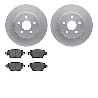 4602-20005 Geospec Brake Rotors w/5000 Euro Ceramic Brake Pads Kit, 2001-2004 Multiple Makes/Models, Position: Rear