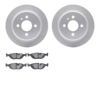 4602-31001 Geospec Brake Rotors w/5000 Euro Ceramic Brake Pads Kit, 1984-1991 BMW, Position: Rear