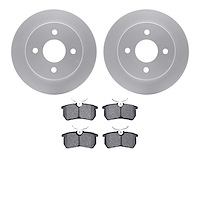 4602-54007 Geospec Brake Rotors w/5000 Euro Ceramic Brake Pads Kit, 2001-2019 Ford/Lincoln/Mercury/Mazda, Position: Rear