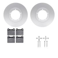 4612-13140 Geospec Brake Rotors w/5000 Euro Ceramic Brake Pads & Hardware, 1967-1974 Porsche, Position: Front