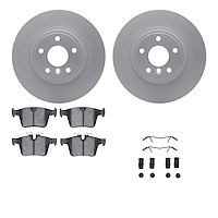 4612-20024 Geospec Brake Rotors w/5000 Euro Ceramic Brake Pads & Hardware, 2017-2019 Jaguar, Position: Rear