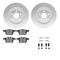 4612-27033 Geospec Brake Rotors w/5000 Euro Ceramic Brake Pads & Hardware, 2016-2021 Volvo, Position: Rear
