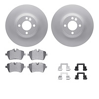 4612-32002 Geospec Brake Rotors w/5000 Euro Ceramic Brake Pads & Hardware, 2002-2006 Mini, Position: Front