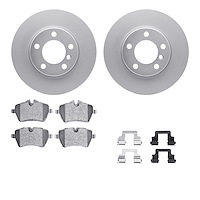 4612-32010 Geospec Brake Rotors w/5000 Euro Ceramic Brake Pads & Hardware, 2011-2016 Mini, Position: Front