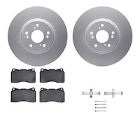4612-58003 Geospec Brake Rotors w/5000 Euro Ceramic Brake Pads & Hardware, 2004-2008 Acura/Honda, Position: Front