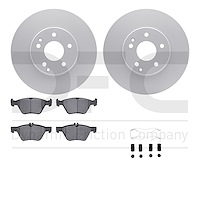 4612-63032 Geospec Brake Rotors w/5000 Euro Ceramic Brake Pads & Hardware, 1996-2008 Multiple Makes/Models, Position: Front