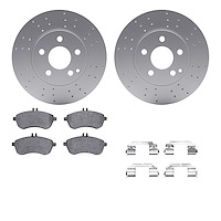 4612-63051 Geospec Brake Rotors w/5000 Euro Ceramic Brake Pads & Hardware, 2008-2015 Mercedes-Benz, Position: Front