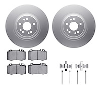 4612-63066 Geospec Brake Rotors w/5000 Euro Ceramic Brake Pads & Hardware, 2000-2005 Mercedes-Benz, Position: Front