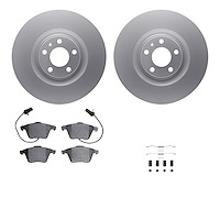 4612-73011 Geospec Brake Rotors w/5000 Euro Ceramic Brake Pads & Hardware, 2004-2009 Audi/Volkswagen, Position: Front