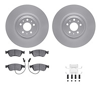 4612-73014 Geospec Brake Rotors w/5000 Euro Ceramic Brake Pads & Hardware, 2004-2011 Audi/Volkswagen, Position: Front
