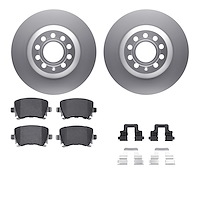 4612-73024 Geospec Brake Rotors w/5000 Euro Ceramic Brake Pads & Hardware, 2005-2011 Audi/Volkswagen, Position: Rear