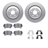 4612-73028 Geospec Brake Rotors w/5000 Euro Ceramic Brake Pads & Hardware, 2004-2018 Multiple Makes/Models, Position: Rear