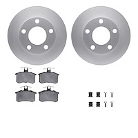 4612-74003 Geospec Brake Rotors w/5000 Euro Ceramic Brake Pads & Hardware, 1992-1998 Audi/Volkswagen, Position: Rear