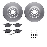 4612-74014 Geospec Brake Rotors w/5000 Euro Ceramic Brake Pads & Hardware, 2000-2006 Audi/Volkswagen, Position: Front