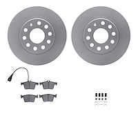 4612-74025 Geospec Brake Rotors w/5000 Euro Ceramic Brake Pads & Hardware, 2013-2020 Multiple Makes/Models, Position: Rear