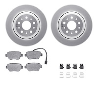 4612-79000 Geospec Brake Rotors w/5000 Euro Ceramic Brake Pads & Hardware, 2014-2016 Maserati, Position: Rear