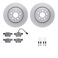 4612-79001 Geospec Brake Rotors w/5000 Euro Ceramic Brake Pads & Hardware, Fits Select Maserati, Position: Rear