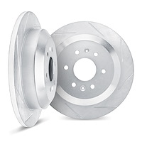 5002-16006 Slotted Brake Rotors [Silver], 1975-1979 Alfa Romeo, Position: Rear