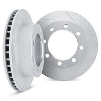 5002-67060 Slotted Brake Rotors [Silver], 2012-2021 Infiniti/Nissan, Position: Front