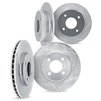 5004-28005 Slotted Brake Rotors [Silver], 1977-1989 Peugeot, Position: Front and Rear