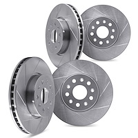 5004-31002 Slotted Brake Rotors [Silver], 2013-2018 BMW, Position: Front and Rear
