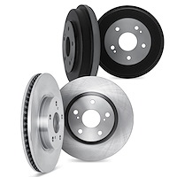 6004-40066 Brake Rotors with Drums Kit, 1974-1981 Mopar, Position: Front and Rear