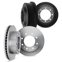 6004-92041 Brake Rotors with Drums Kit, 2000-2005 Mercedes-Benz, Position: Front and Rear