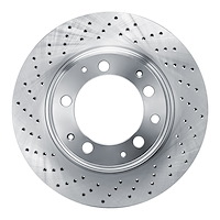 620-02015D Drilled Brake Rotor, 1978-1989 Porsche, Position: Rear Left