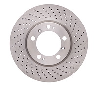 620-02033D Drilled Brake Rotor, 1998-2012 Porsche, Position: Right Front
