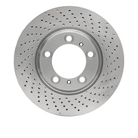 620-02035D Drilled Brake Rotor, Fits Select Porsche, Position: Right Front