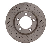620-02052D Drilled Brake Rotor, Fits Select Porsche, Position: Right Front