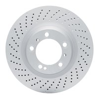 620-02063D Drilled Brake Rotor, 2010-2021 Porsche, Position: Rear Left