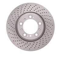 620-02067D Drilled Brake Rotor, 1999-2021 Porsche, Position: Rear Left