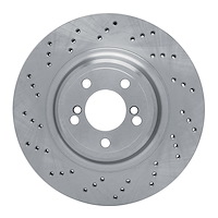 620-31127D Drilled Brake Rotor, 2015-2020 BMW, Position: Rear Left